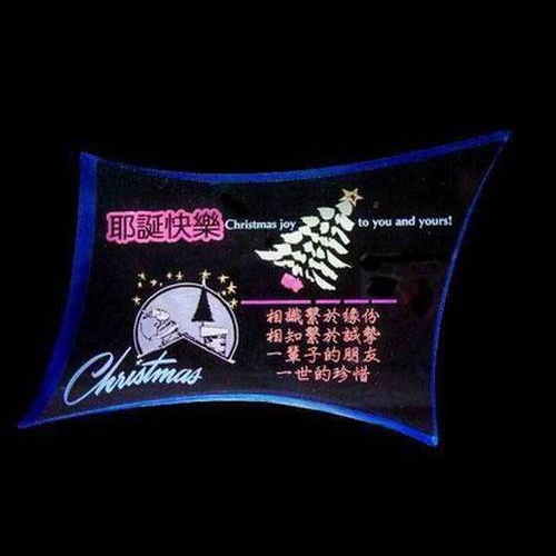 文鎮造型 彩邊壓克力影像雕刻1